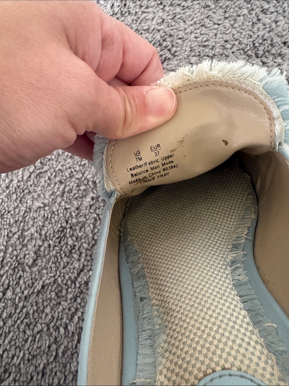 Sam Edelman Linnie Women's Robin Egg Blue Fray Mule - Picture 6 of 7